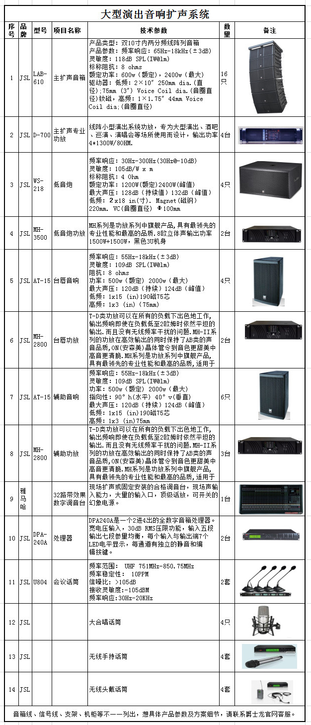 杏耀大型舞台音响扩声系统方案